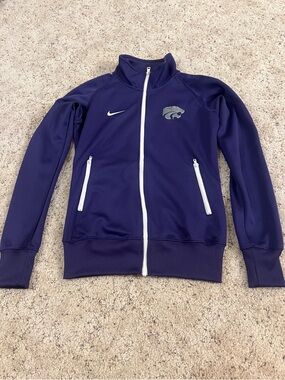 Nike Women’s Purple Track Jacket with K State Wildcats Emblem size Small